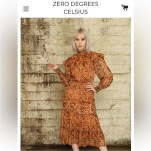 Zero Degrees Celsius Animal Print Dress Size Small